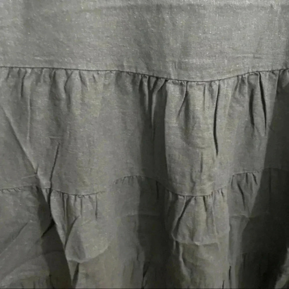 Adyson Parker black linen blend tiered shift dress Small - Picture 7 of 9